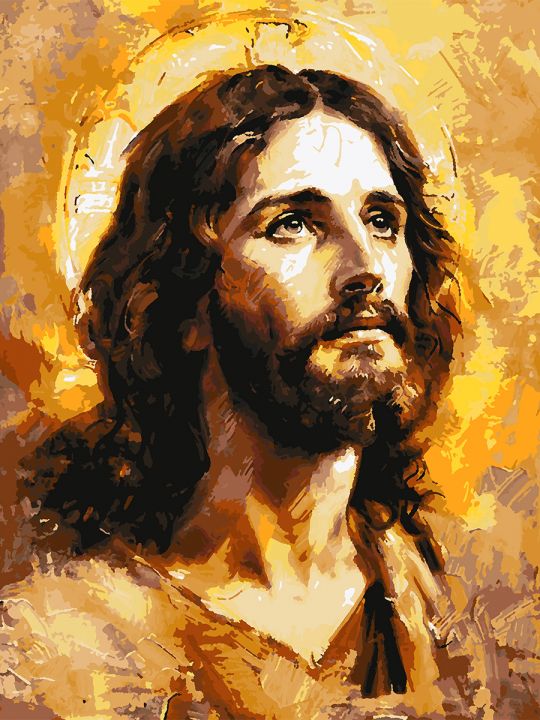 Картина по номерам без подрамника «Иисус» 80x60 см