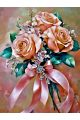Алмазная мозаика без подрамника «Букет роз» 60x45 см