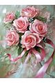 Алмазная мозаика без подрамника «Розовый букет» 80x60 см
