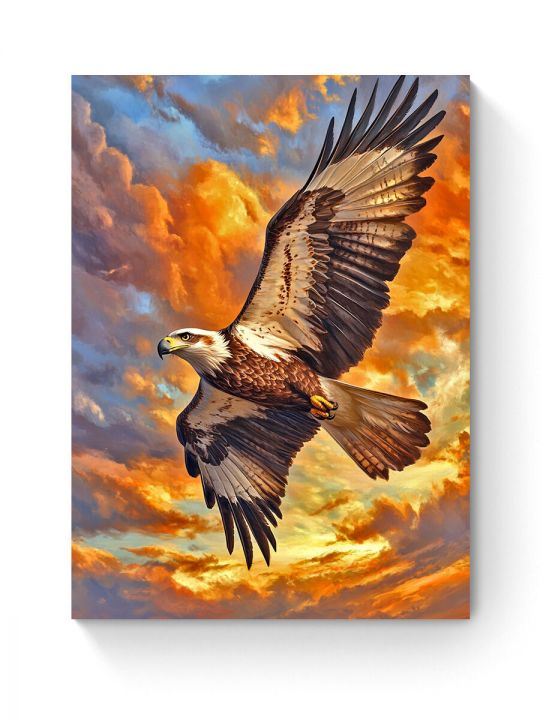 Алмазная мозаика на подрамнике «Орлиная охота» 50x40 см