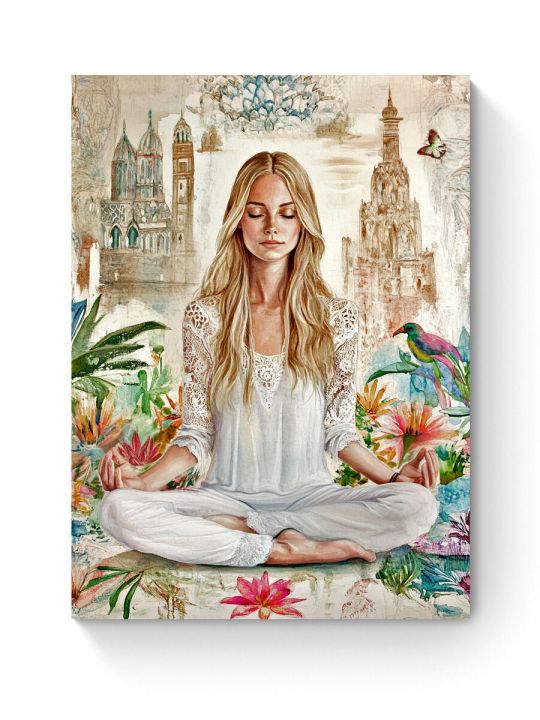 Алмазная мозаика на подрамнике «Гармония» 40x30 см