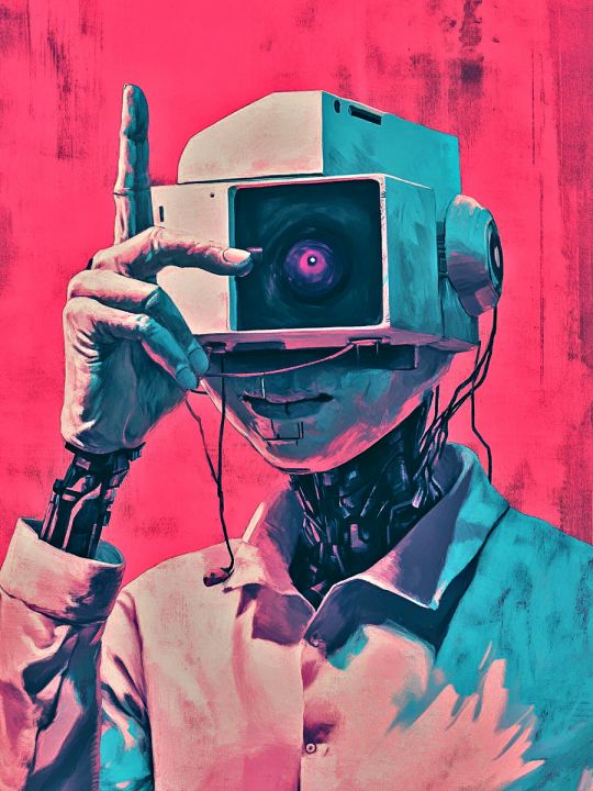 Алмазная мозаика без подрамника «Кибер робот» 50x40 см