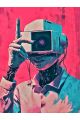 Алмазная мозаика без подрамника «Кибер робот» 90x70 см