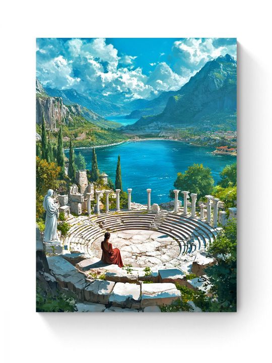 Алмазная мозаика на подрамнике «Античный мир» 40x30 см