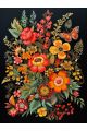 Алмазная мозаика без подрамника «Цветочный узор» 90x70 см