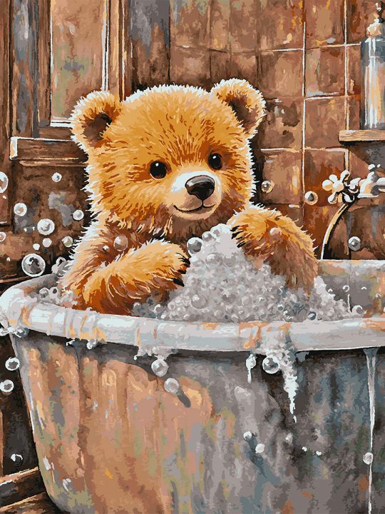 Картина по номерам без подрамника «Мишутка» 130x100 см