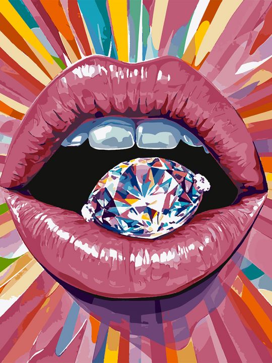 Картина по номерам без подрамника «Бриллиант» 90x70 см