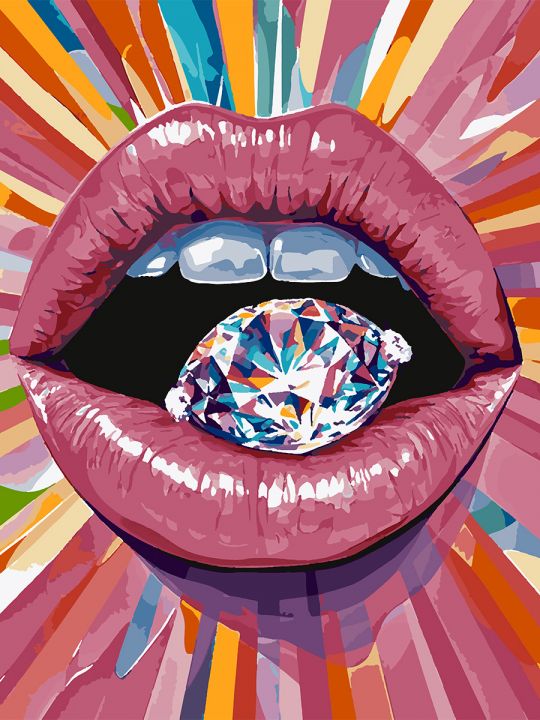 Картина по номерам без подрамника «Бриллиант» 80x60 см