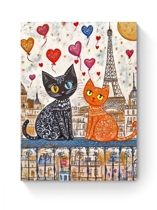 Алмазная мозаика на подрамнике «Мяу Амур» 35x25 см