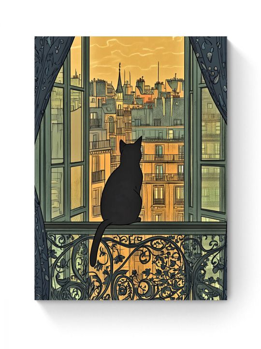 Алмазная мозаика на подрамнике «Вид на город» 50x40 см