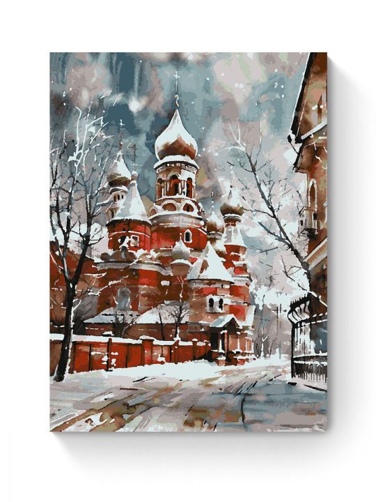 Картина по номерам на подрамнике «Зимний собор» 80x60 см