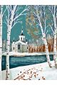 Картина по номерам на подрамнике «Храм у реки» 90x70 см
