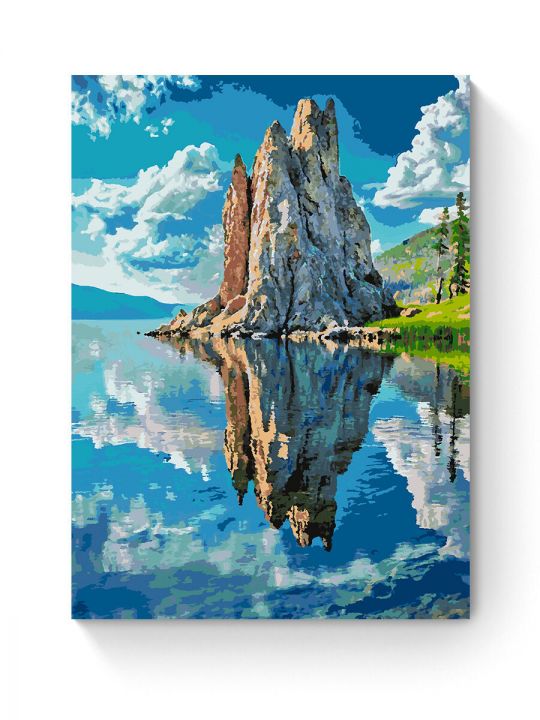 Картина по номерам на подрамнике «Озеро Байкал» 90x70 см