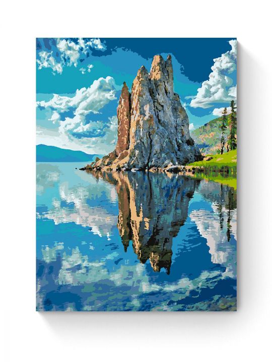 Картина по номерам на подрамнике «Озеро Байкал» 80x60 см