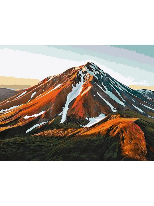 Картина по номерам без подрамника «Спящий вулкан» 130x100 см