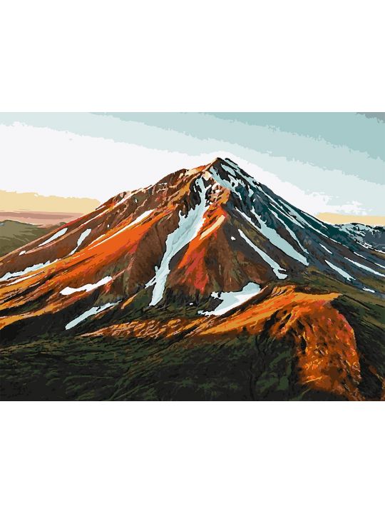 Картина по номерам без подрамника «Спящий вулкан» 80x60 см