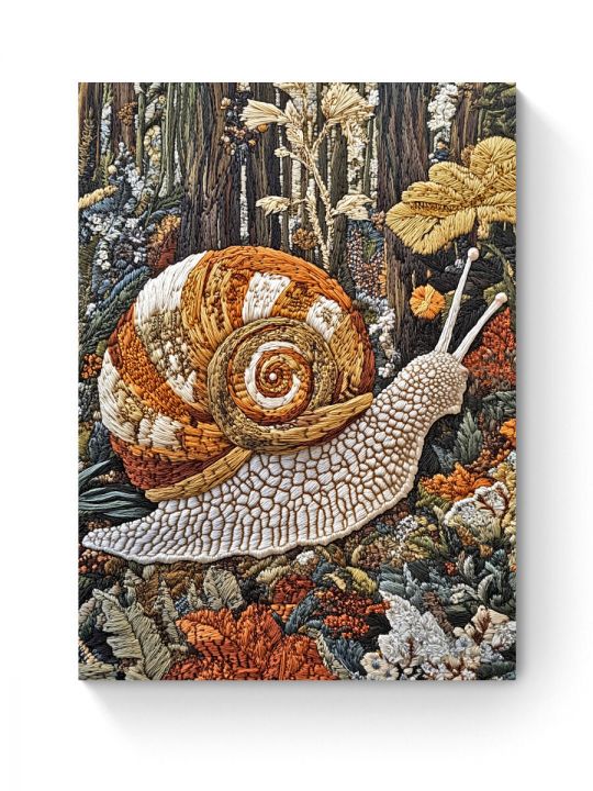 Алмазная мозаика на подрамнике «Улитка» 80x60 см