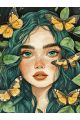 Алмазная мозаика без подрамника «Зеленая фея» 50x40 см