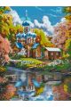 Картина по номерам без подрамника «Храм у реки» 90x70 см