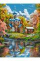 Картина по номерам без подрамника «Храм у реки» 130x100 см