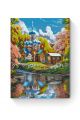 Картина по номерам на подрамнике «Храм у реки» 90x70 см
