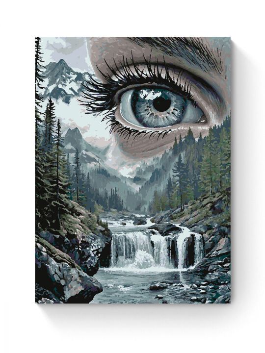 Картина по номерам на подрамнике «Взгляд на мир» 80x60 см