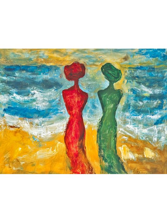 Алмазная мозаика без подрамника «Две грации» 50x40 см