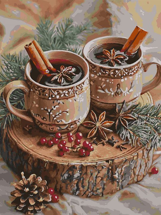 Картина по номерам без подрамника «Глинтвейн» 80x60 см