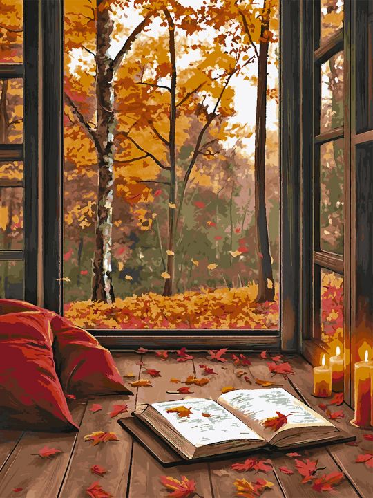 Картина по номерам без подрамника «Вид на осень» 130x100 см