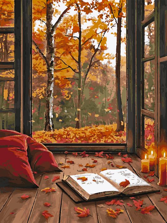 Картина по номерам без подрамника «Вид на осень» 80x60 см