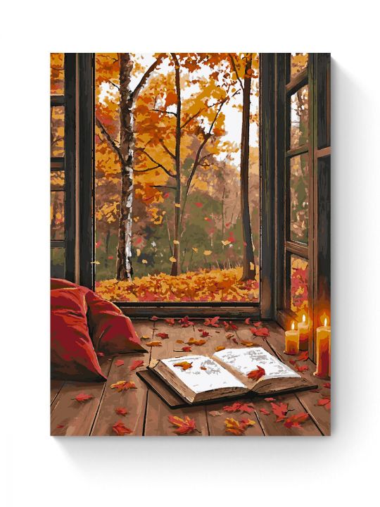 Картина по номерам на подрамнике «Вид на осень» 90x70 см