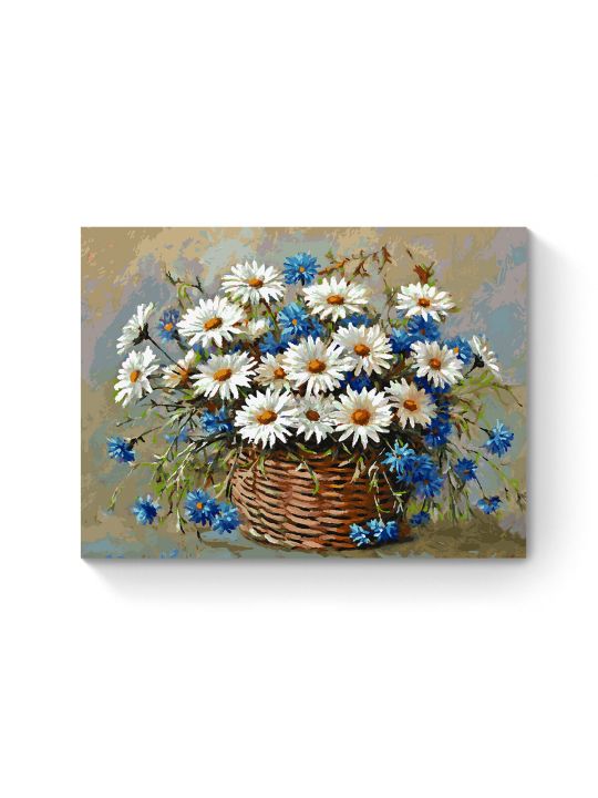 Картина по номерам на подрамнике «Ромашки» 80x60 см