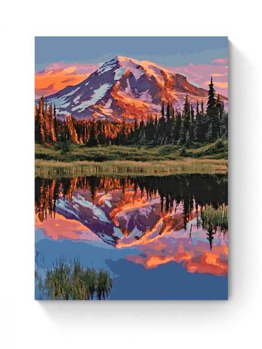 Картина по номерам на подрамнике «Спящий вулкан» 90x70 см