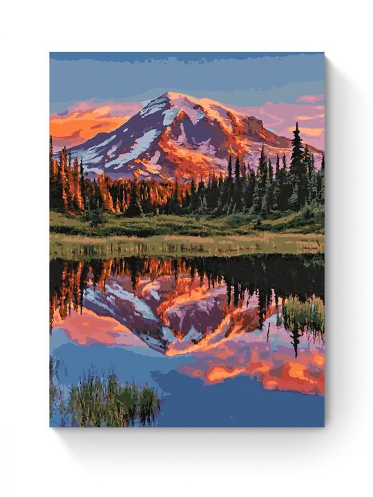 Картина по номерам на подрамнике «Спящий вулкан» 80x60 см