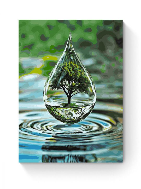 Картина по номерам на подрамнике «Капля жизни» 90x70 см
