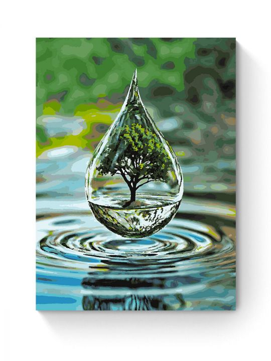 Картина по номерам на подрамнике «Капля жизни» 80x60 см