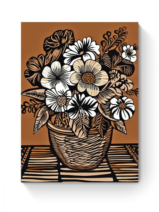 Алмазная мозаика на подрамнике «Линогравюра» 50x40 см