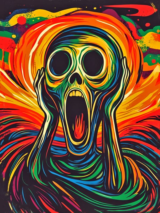 Алмазная мозаика без подрамника «Крик» 90x70 см