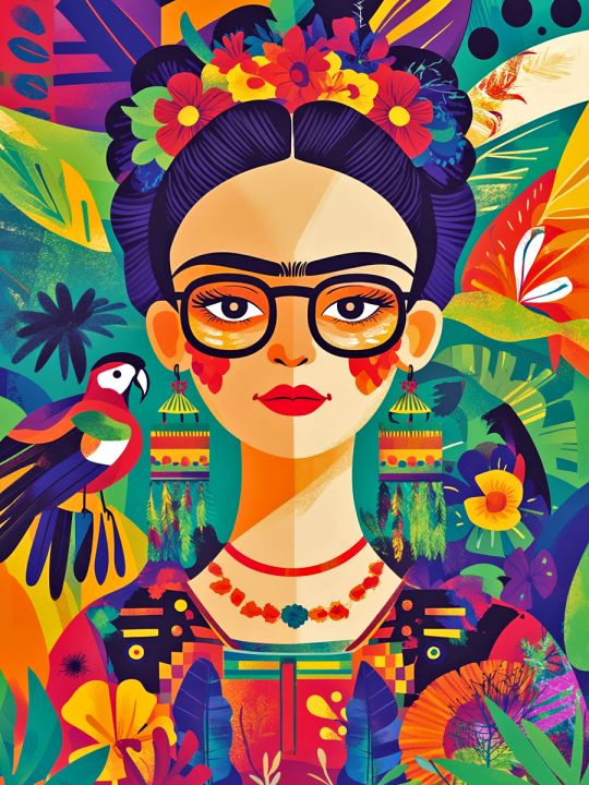 Алмазная мозаика без подрамника «Фрида» 50x40 см