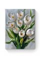 Алмазная мозаика на подрамнике «Белые тюльпаны» 60x45 см