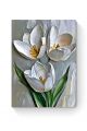 Алмазная мозаика на подрамнике «Белые тюльпаны» 70x50 см