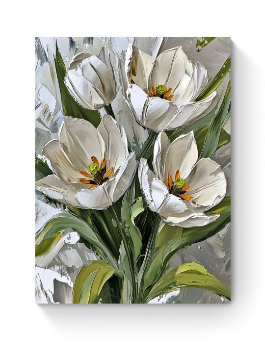 Алмазная мозаика на подрамнике «Букет тюльпанов» 60x45 см