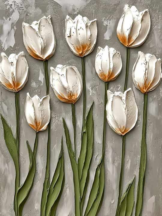 Алмазная мозаика без подрамника «Цветочный стиль» 50x40 см