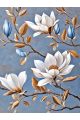 Алмазная мозаика без подрамника «Белая магнолия» 130x100 см