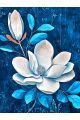 Алмазная мозаика без подрамника «Цветок магнолии» 40x30 см
