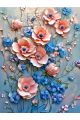 Алмазная мозаика без подрамника «Цветочный декор» 80x60 см