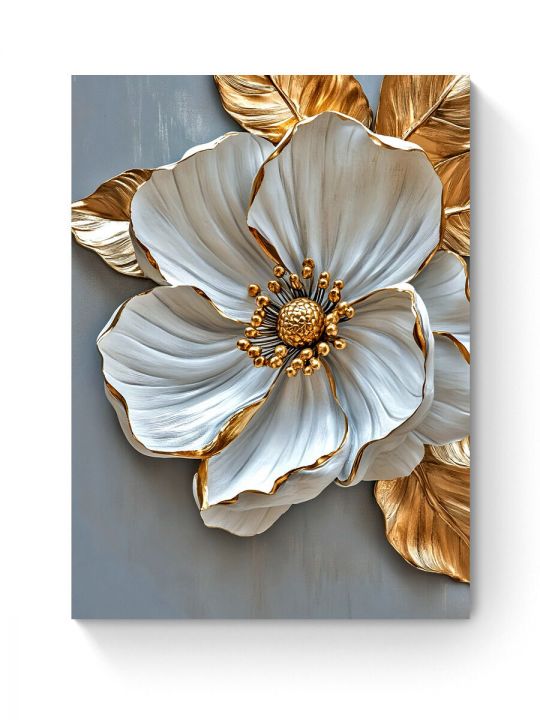 Алмазная мозаика на подрамнике «Золотой цветок» 60x45 см