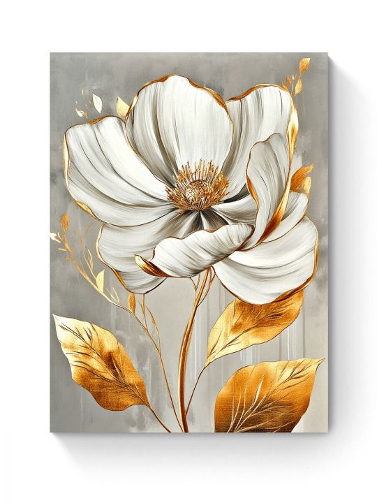 Алмазная мозаика на подрамнике «Золотой цветок» 70x50 см