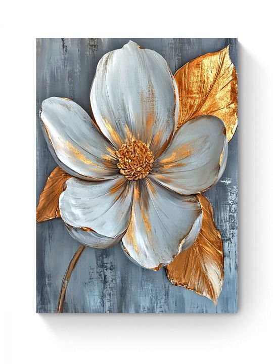 Алмазная мозаика на подрамнике «Золотой листок» 50x40 см