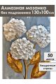 Алмазная мозаика без подрамника «Гортензия» 130x100 см
